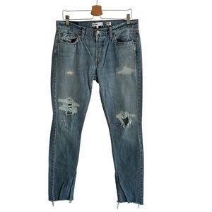 Re/Done Originals Jeans Light Repair Distressed 
Size 30